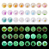  24Pcs 12 Styles Transparent Hand Painting Acrylic Beads OACR-TA0001-29-3