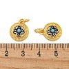 Long-Lasting Plated Brass Synthetic Turquoise Pendants KK-K387-04B-G-3