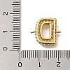 Brass Micro Pave Cubic Zirconia Letter Links KK-I717-04D-3