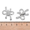 Brass Micro Pave Clear Cubic Zirconia Fold Over Clasps KK-B125-02P-3