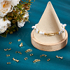 24Pcs 2 Styles Brass Fold Over Clasps KK-UN0003-11G-4