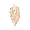 Rack Plating Brass Filigree Big Pendants KKC-T001-03KCG-2