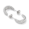 304 Stainless Steel Croissant Ear Studs for Women EJEW-P234-03P-2