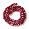 Eco-Friendly Dyed Glass Pearl Beads Strands HY-A008-5mm-RB084-3