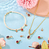 4Pcs 2 Styles Brass Micro Pave Cubic Zirconia & 2Pcs Stainless Steel Rhinestone Pendants ZIRC-TA0001-29-7