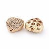 Brass Micro Pave Cubic Zirconia Beads ZIRC-E164-65G-1