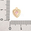 Brass Micro Pave Cubic Zirconia Charms KK-Z066-05G-01-3