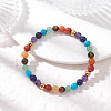 Chakra Natural Mixed Gemstone Beads Stretch Bracelets for Women BJEW-JB12607-02-2