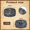 2Pcs Zinc Alloy Smooth Buckles FIND-NB0007-31A-01-2