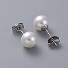 Plastic Imitation Pearl Stud Earrings LS-STAS-D0001-03-P-2
