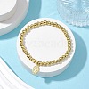 3Pcs 3 Style 304 Stainless Steel Beads Stretch Bracelets Sets BJEW-JB11053-4