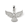 Brass Micro Pave Clear Cubic Zirconia Pendants KK-F924-10P-1