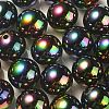 UV Plating Rainbow Iridescent Acrylic Beads X-PACR-E001-04B-2