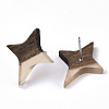 (Jewelry Parties Factory Sale)Transparent Resin & Walnut Wood Stud Earrings EJEW-N017-004A-E01-3