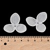 3-Petal Frosted Acrylic Bead Caps SACR-F016-01B-3