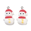 Christmas Theme Opaque Resin Pendants RESI-N039-94-2