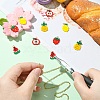5Pcs 5 Styles Glass Seed Beaded Pendants PALLOY-CJ00126-5