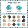 750Pcs 15 Styles Mixed  Gemstone Baeds G-NB0005-42A-2