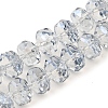 Transparent Electroplate Glass Beads Strands X-EGLA-P062-01A-PL01-1