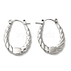 304 Stainless Steel Hoop Earrings for Women EJEW-Z026-22P-1