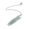 Natural Green Aventurine Pointed Dowsing Pendulums AJEW-B020-06P-03-2