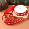 1 Roll Christmas Printed Polyester Grosgrain Ribbons OCOR-YW0001-05C-5