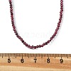 Natural Garnet Beaded Necklaces NJEW-K114-A-A04-3