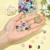 100Pcs 10 Colors Baking Paint Transparent Glass Bead Caps DGLA-FS0004-28-4