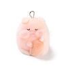 Flocking Resin Cute Pendants RESI-A040-02B-1