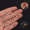 316L Surgical Stainless Steel Micro Pave Clear Cubic Zirconia Cartilage Earrings WG14BE9-15-1