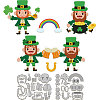 Saint Patrick's Day Carbon Steel Cutting Dies Stencils DIY-WH0309-1613-1