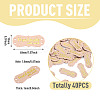 40Pcs PU Leather Craft Label Tags DIY-TADJ0001-22G-3