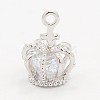 Brass Micro Pave Cubic Zirconia Pendants ZIRC-L008-40B-1