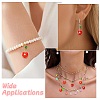 6Pcs 2 Colors Cherry Brass Enamel Pendants KK-CJ0003-18-7