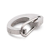 304 Stainless Steel Push Gate Snap Key Clasps STAS-B022-02P-3