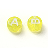 Transparent Yellow Acrylic Beads TACR-YW0001-08M-5