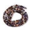 Natural Purple Fluorite Beads Strands G-G139-B16-01-3