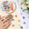 64Pcs 8 Colors Transparent Glass Beads GLAA-PA0001-24-3