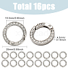 16Pcs Alloy Rhinestone Spring Gate Rings FIND-SP0004-52C-2