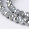 Electroplate Glass Beads Strands EGLA-A034-J10mm-Y02-3