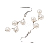 Round Imitation Pearl Acrylic Dangle Earrings EJEW-JE05855-4