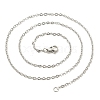 10Pcs 304 Stainless Steel Cable Chain Necklaces Set for Men Women STAS-YW0002-01P-3