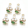 Transparent Glass Pendants GLAA-R212-17B-1