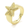 Brass Open Cuff Rings for Women RJEW-Z072-02G-01-1