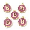 Golden Plated Alloy Enamel Charms ENAM-XCP0001-13B-2