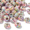 Transparent Resin Rondelle European Beads RESI-S023-04-1