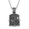 304 Stainless Steel Cross Knight Pendant Box Chain Necklaces for Men FS-WG71F72-01-5