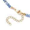 5Pcs 5 Colors Summer Beach Natural Amethyst & Green Aventurine & Dyed Agate Round Beaded Necklaces NJEW-JN05262-7