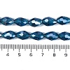 Transparent Electroplate Glass Beads Strands X-EGLA-N013-T6mm-B25-4