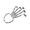 Punk Style Alloy Skeleton Hand Ring Bracelets with Finger Nails Tip Claw FS-WG41BB9-02-1